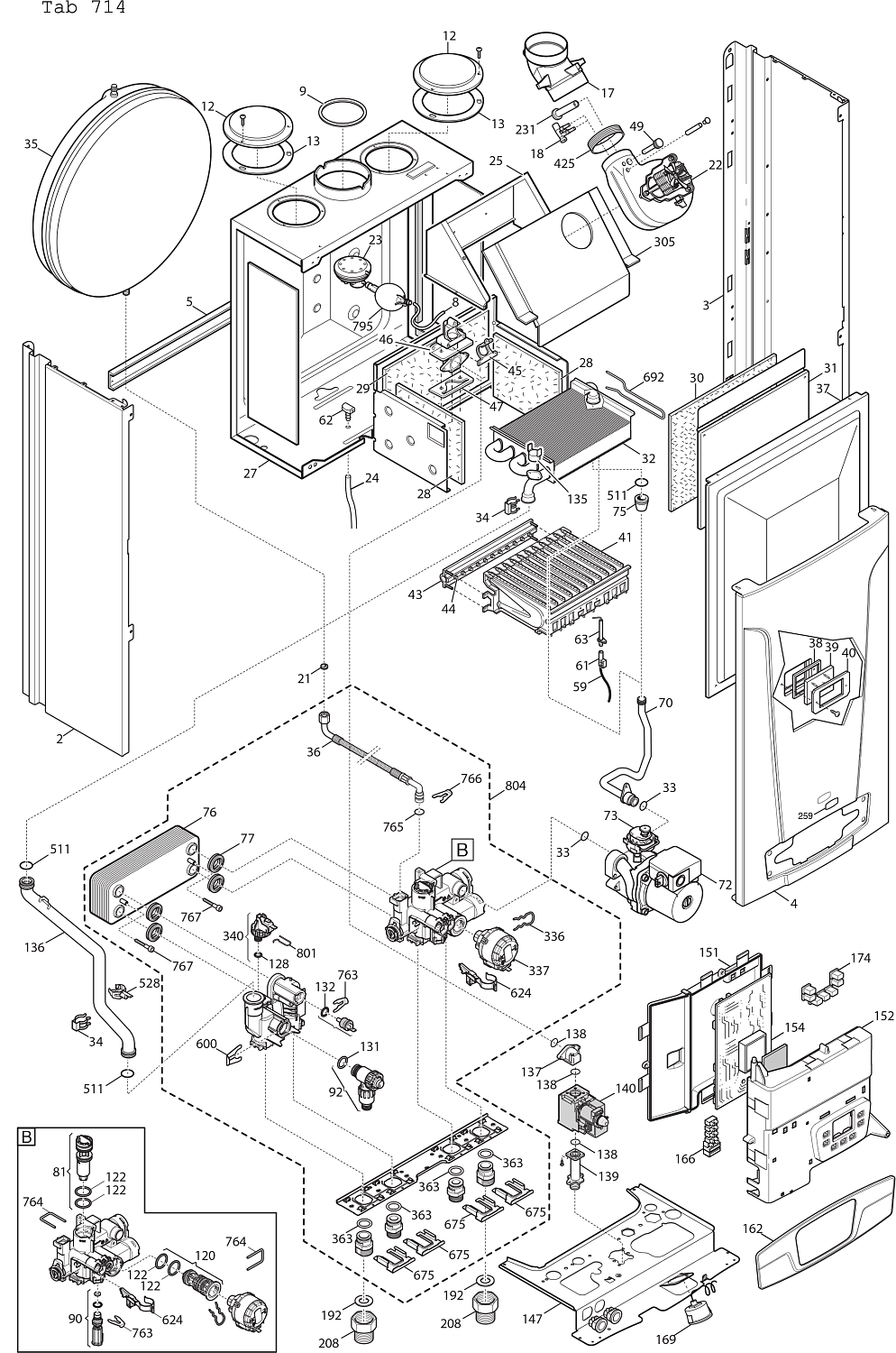 Котёл газовый настенный BAXI ECO-4S 18F (18 кВт) 7659669
